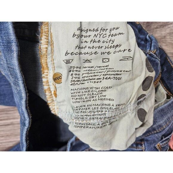 Blank NYC Women Size 28 Distressed Skinny Denim Blue Jeans - Picture 8 of 13